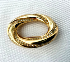 Vintage Gold Tone Swirl Brooch