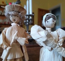 Vintage Pair Corn Dollies -