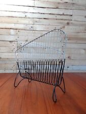 1960 ORIGINAL RETRO TOMADO FULL BLACK / WHITE METAL MAGAZINE RACK 
