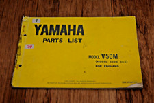 YAMAHA GENUINE V50 V50M TYPE 3K6  1978  PARTS LIST CATALOG CATALOGUE booklet