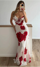 Zara Long Floral Print Polka