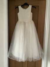 Flower Girl Eternity Bride Long Dress Child Bridesmaid Pageant Sleeveless Age 6