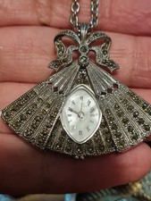 watch marcasite fan on a long