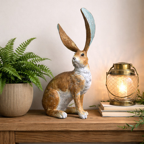 Large rustic rabbit - rabbit, ornament