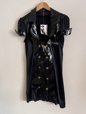 Ann Summers Miss Drive You Wild Chauffer Dress Black PVC Size 14 Fancy Fetish