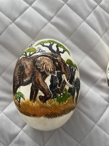 African hand painted ostrich - hand,