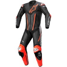 Alpinestars Leather Suit Size 50 Fusion Men's Biker Outfit Schwarz-Fluorot