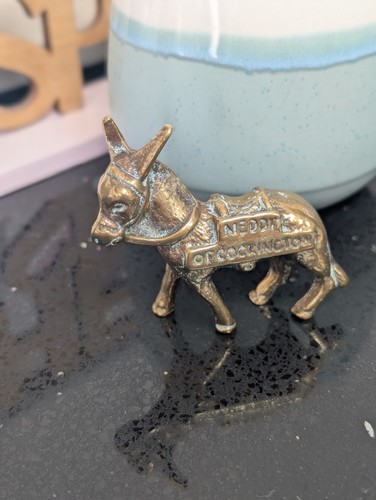 Vintage solid brass donkey - solid,