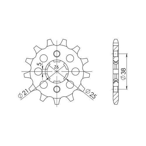 Sgr sprocket p520 d13 - sgr, p520-d13
