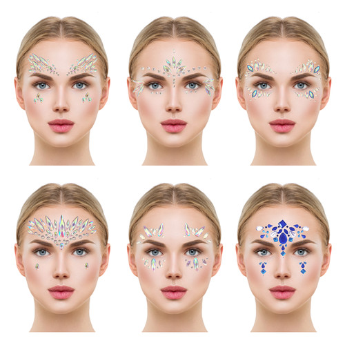 Face crystal sticker eye - face,