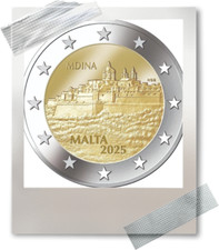 2 EURO *** Malta 2025 ***     Mdina    *** Malte 2025 !!!