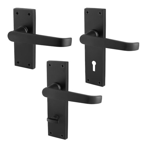 Black door handles internal - black,