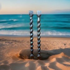 ? 2 Barley Twist Columns Salvaged Reclaimed Vintage Up Cycle Repurpose Project