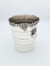 Vintage Silver-Plated Wine Bucket, Mid-Century Barware, 1950s Champagne Cooler