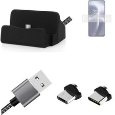 Charging Station for OnePlus Nord 2T + USB-Typ C u. Micro-USB-Adapter