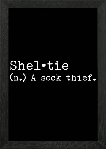 Sheltie dog sock - a, thief