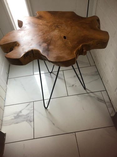 Teak root hairpin accent - teak,