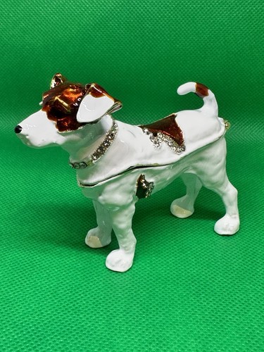 Jack russel bejewelled enamel - russel,