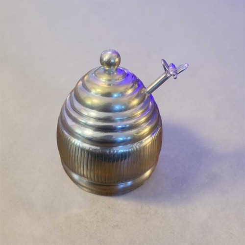 Vintage silver plated beehive - silver,