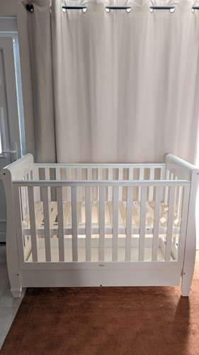 Eva sleigh white drop side - eva,