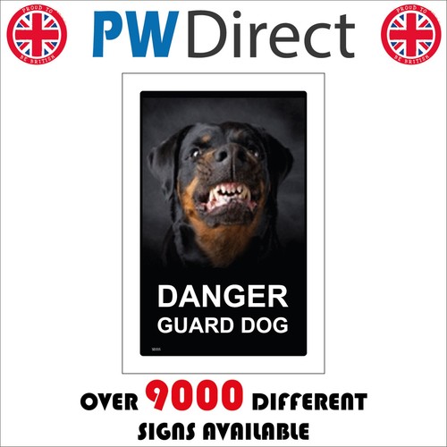 Sign danger guard dog - sign,