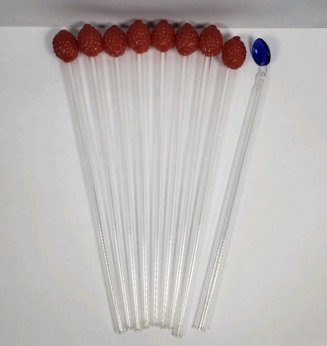 Vintage glass swizzle sticks - glass,