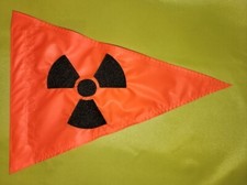 Custom Triangle Nuclear Safety flag Recumbent Trike ATV UTV  BICYCLE PLAYHOUSE