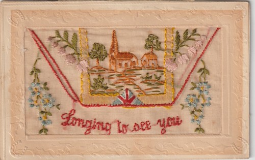 Silk postcard longing to - postcard,