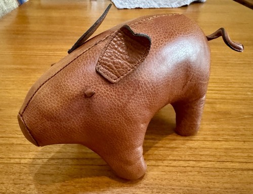 Vtg leather stuffed - stuffed, plush