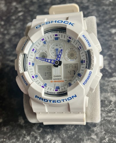 Casio shock 100a - ga-100a, white