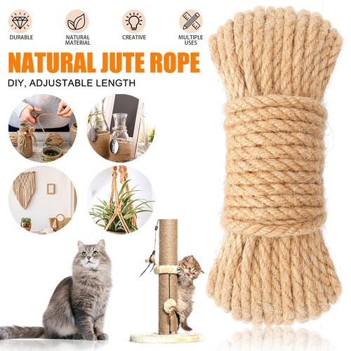 50m 6mm natural sisal rope - sisal, cat