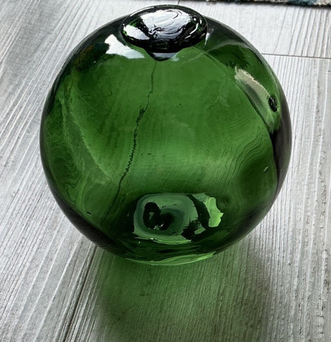 Vintage green glass - green,