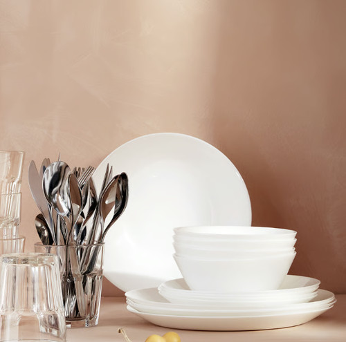 White dinner plates bowls - dinner,