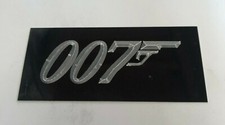 007 James Bond Movie Logo 130x70mm Engraved Plaque Plate for Signed Memorabilia