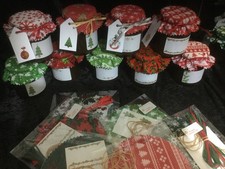 jam jar covers mixed fabric