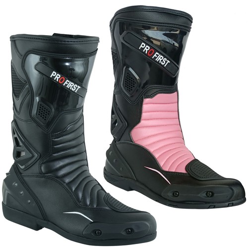 Women leather boots motorcycle - leather,