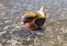 CUTE VINTAGE TREMAR STONEWARE POTTERY BIRD ORNAMENT, WREN, ROBIN, 4cm x 3cm