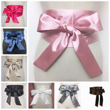 Women Satin Faux Silk Belt