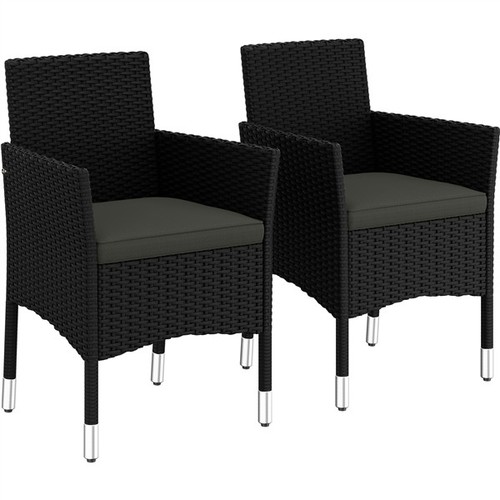 2pcs patio rattan chairs - patio,