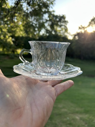 Vtg soga cup saucer clear - soga, &