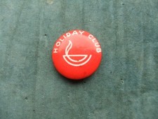 Holiday Camp Club Badge Camper Member Pass Tin Button