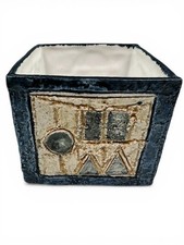 Troika Blue cube vase with