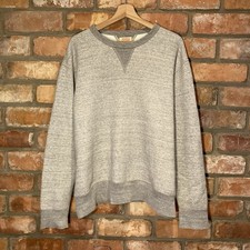 The Real McCoy’s Loopwheel Crewneck Sweatshirt Grey Marl Size XL