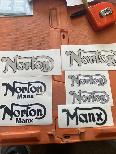 Norton tank decals stickers - decals, x6