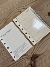 ORGANISER-MULBERRY POCKET Contacts Dividers x12 Clear PVC Size:120x85mm-UNUSED