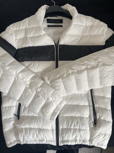 Zara men white bomber jacket - men's,