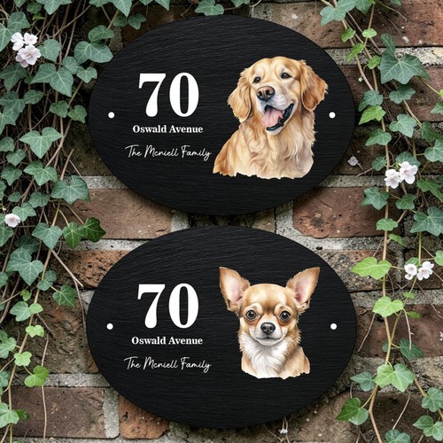 Personalised dog breed - breed, oval