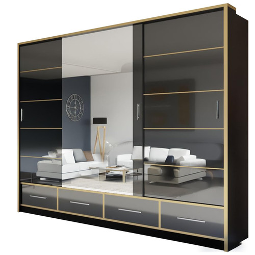 Wardrobe high gloss sliding - gloss,