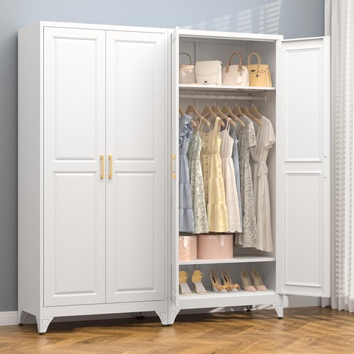 Metal armoire wardrobe - metal,
