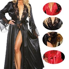 Womens Sexy Satin Silk